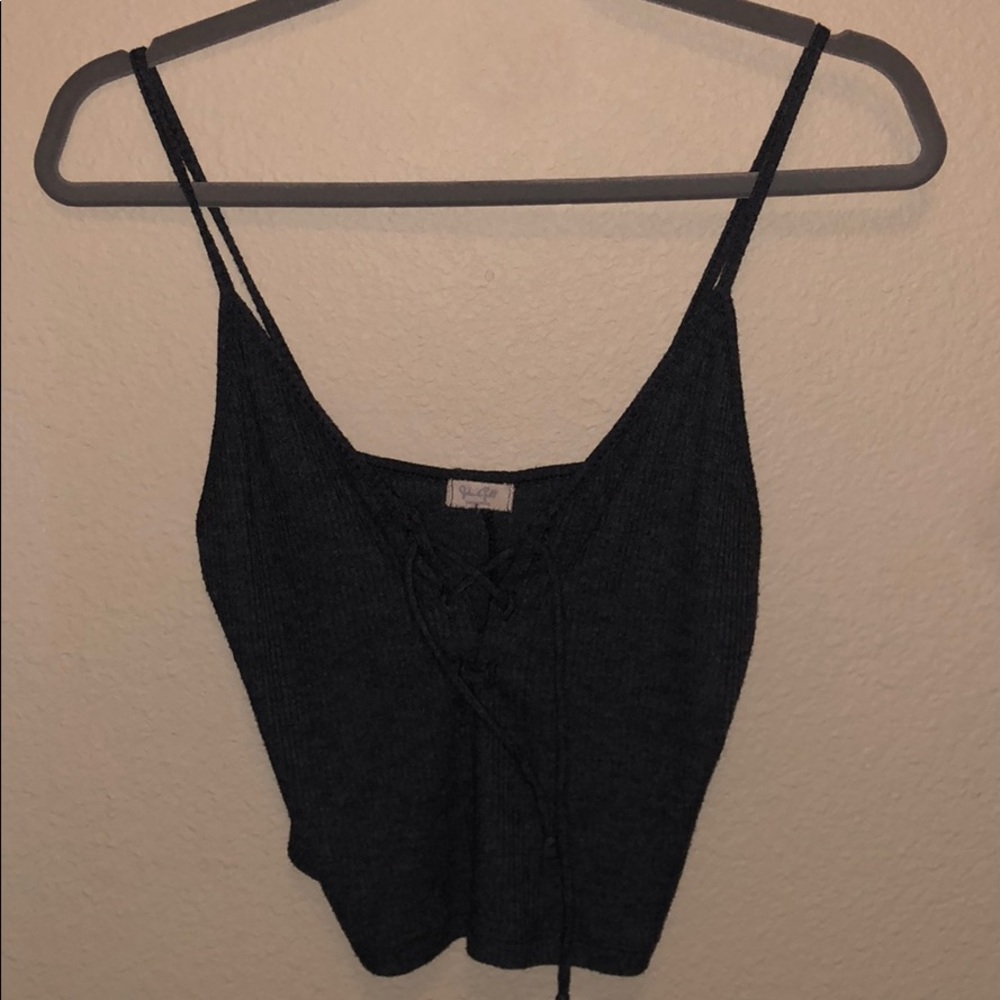 Brady Melville soft gray ribbed tank